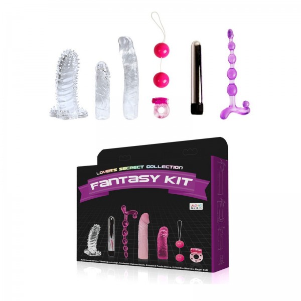 Fantasy Erotikset Lovetoy Kit, Sexspielzeug 7-teiliges Komplett Set mit Multi-Speed Vibrator