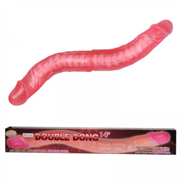 Doppel Dildo - 45cm lang Ø 3,3cm pink